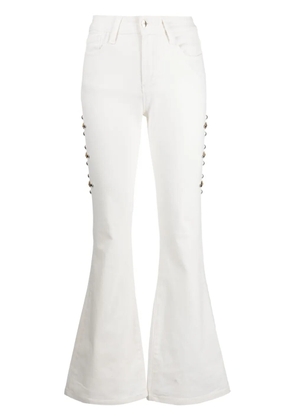 Madison.Maison stud-embellished flared jeans - White
