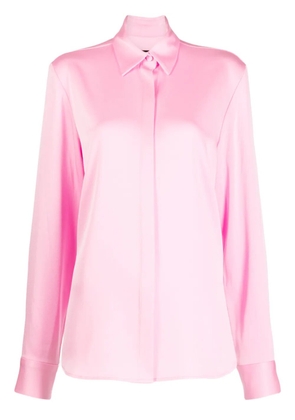 Alex Perry satin-finish button-down shirt - Pink