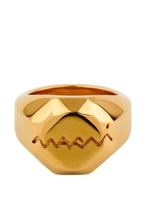 Marni embossed signet ring - Gold