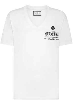 Philipp Plein logo-print cotton T-shirt - White