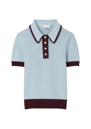 Tory Burch viacose pointelle sweater - Blue