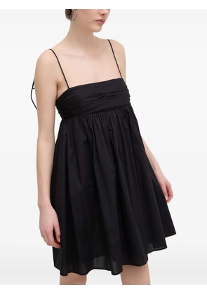HUGO tie-strap gathered mini dress - Black