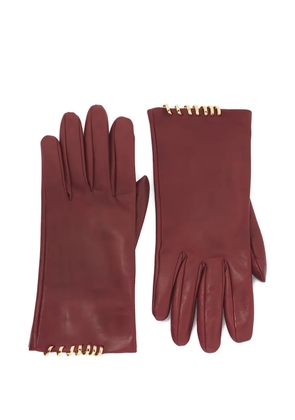 Lanvin rings-detail gloves - Red