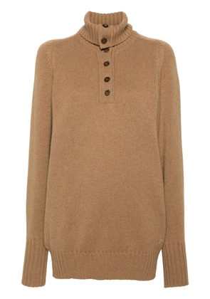 CHANEL Pre-Owned 1990s roll-neck jumper - Brown