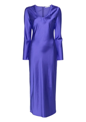 SAMSOE SAMSOE Alina U-neck satin midi dress - Purple