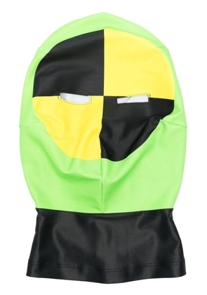 Walter Van Beirendonck Dummy Morph colourblock balaclava - Green