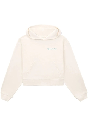 Sporty & Rich Tennis Club logo-print hoodie - Neutrals