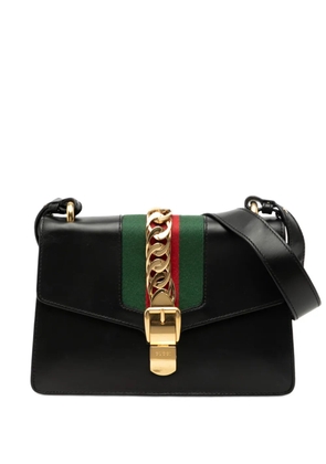 Gucci Pre-Owned 2000-2015 Small Leather Sylvie Web satchel - Black