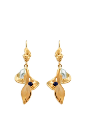 Marni flower pearl earrings - Gold