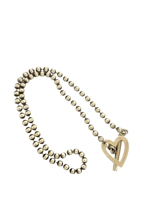 Gucci Pre-Owned 2000-2015 Sterling Silver Heart Ball Chain Toggle necklace