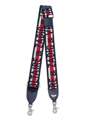 Zadig&Voltaire jacquard logo-motif shoulder strap - Blue