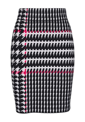 Akris Punto houndstooth check mini skirt - Black