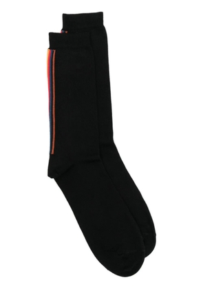 Paul Smith stripe-detailing cotton socks - Black