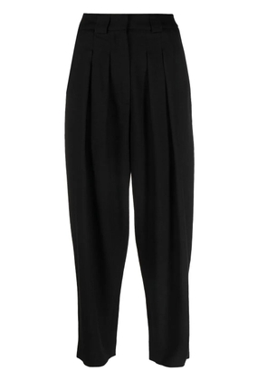 FRAME pleated high-waisted trousers - Black