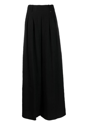 NISSA high-waisted flared trousers - Black