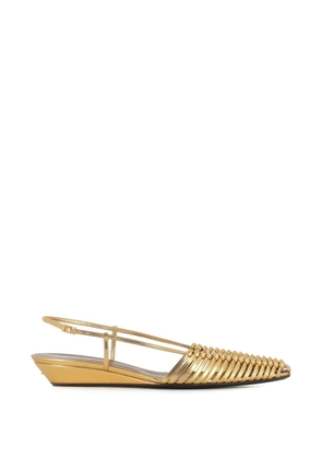 Giuseppe Zanotti Orsola woven pointed sandals - Gold