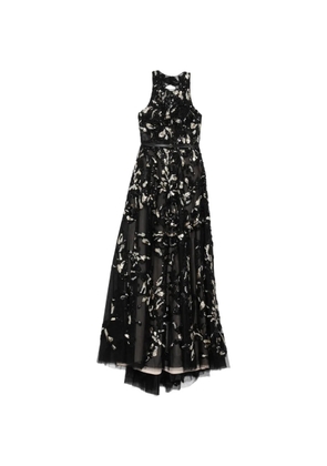 Saiid Kobeisy embroidered tulle long dress - Black