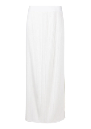 Neriage pleated maxi skirt - White
