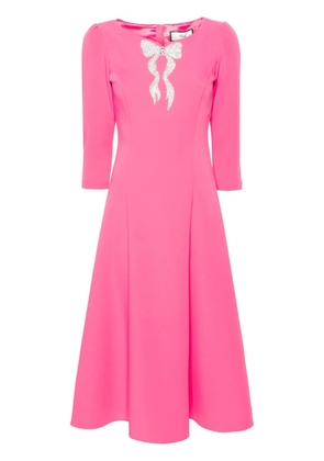 NISSA rhinestoned crepe midi dress - Pink
