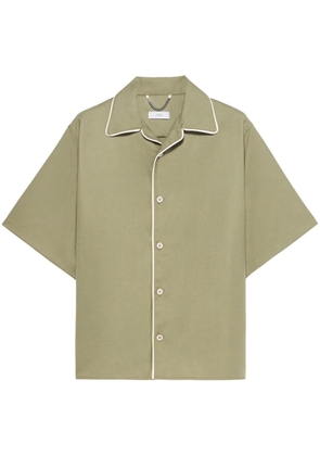 1989 STUDIO logo-print contrast-trim shirt - Green