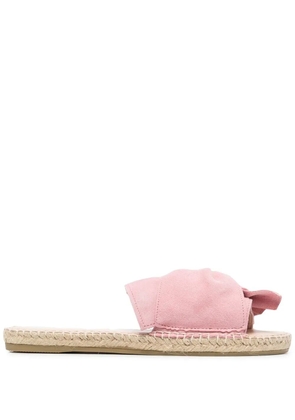 Manebi twist-front suede espadrilles - Pink