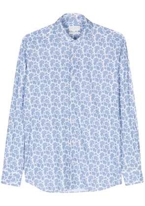 Dell'oglio floral-print long-sleeve shirt - Blue