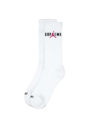Supreme x Jordan logo-jacquard socks - White