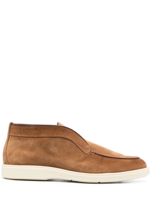 Santoni slip-on suede boots - Brown