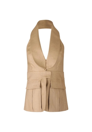 Alexis Micoli halterneck top - Neutrals