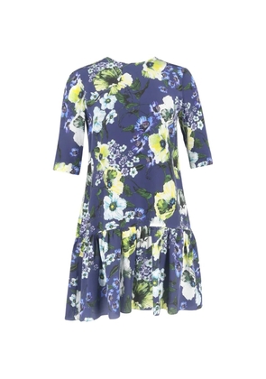 ERDEM Emmie floral-print mini dress - Blue
