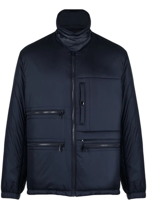 Zadig&Voltaire logo-patch zip-up padded coat - Blue