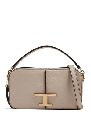 Tod's Timeless logo plaque zip tote bag - Grey