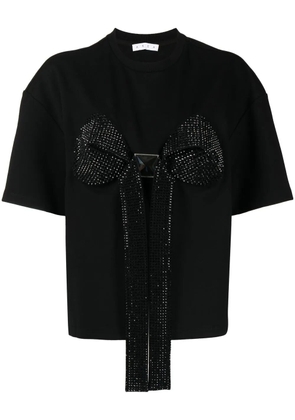 AREA crystal pyramid relaxed T-shirt - Black