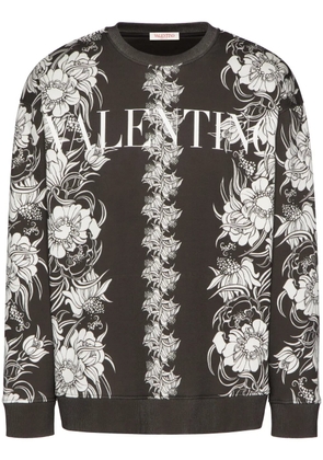 Valentino Garavani logo-print long-sleeve sweatshirt - Black