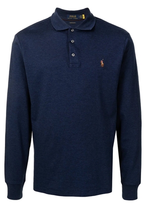 Polo Ralph Lauren logo-embroidered long-sleeve polo shirt - Blue