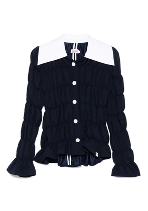 Charles Jeffrey Loverboy Shirred blouse - Blue