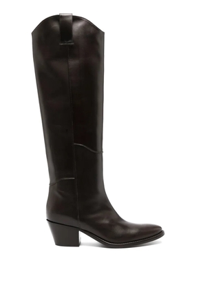 P.A.R.O.S.H. 65mm knee-high leather boots - Brown