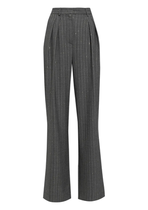 SIMONA CORSELLINI pinstriped wide trousers - Grey