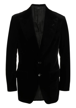 TOM FORD velvet single-breasted blazer - Black