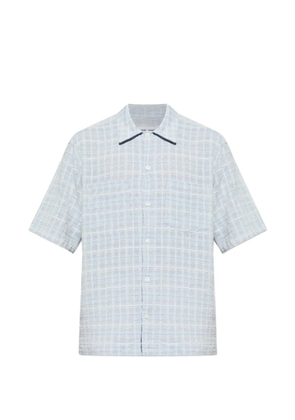 SAMSOE SAMSOE checked-pattern chest-pocket shirt - Blue