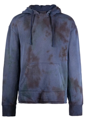 Stain Shade tie-dye drawstring cotton hood - Purple