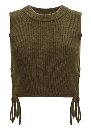 Altuzarra Amani knitted crop top - Green