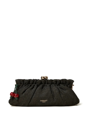 TWINSET cherry-detail clutch bag - Black