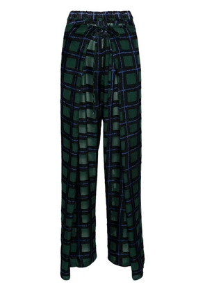 Henrik Vibskov check-pattern straight trousers - Black