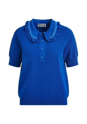 Essentiel Antwerp Jewelry ruffled polo shirt - Blue