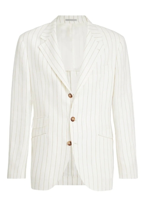 Brunello Cucinelli striped blazer - White