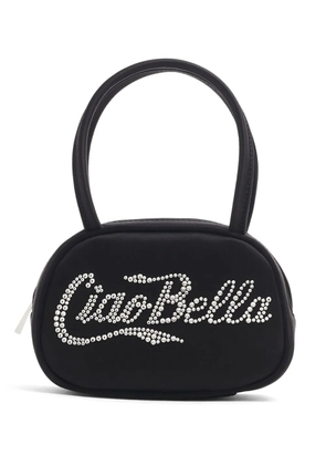 Amina Muaddi Superamini Bella embellished shoulder bag - Black
