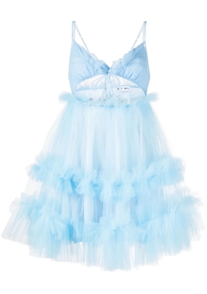 ACT Nº1 tulle ruffled flared dress - Blue