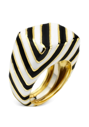 David Webb striped ring - Gold
