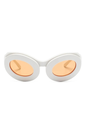 Henrik Vibskov Tyler oval-frame sunglasses - White